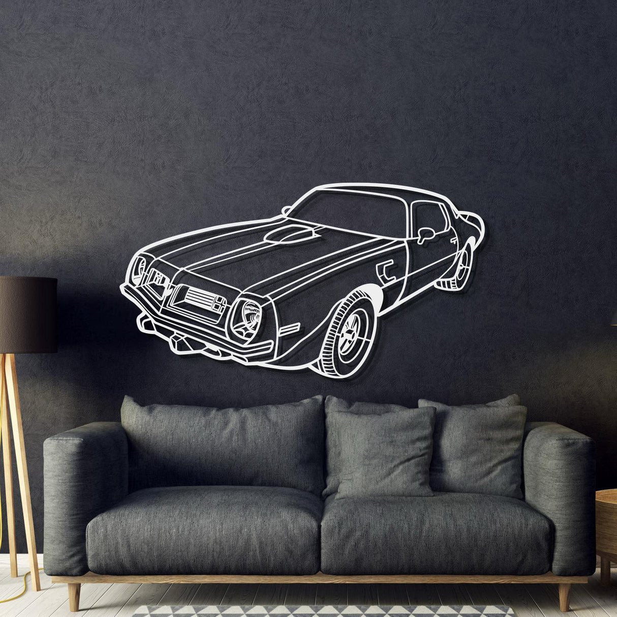 1975 Transam Perspective Metal Car Wall Art - NC1284