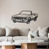 1976 W107 Convertible Perspective Metal Car Wall Art - NC1173