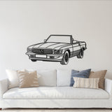 1976 W107 Convertible Perspective Metal Car Wall Art - NC1173