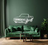 1976 W107 Convertible Perspective Metal Car Wall Art - NC1173