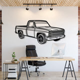 1984 C10 Perspective Metal Car Wall Art - NC1255