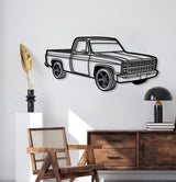 1984 C10 Perspective Metal Car Wall Art - NC1255