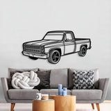 1984 C10 Perspective Metal Car Wall Art - NC1255