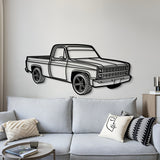 1984 C10 Perspective Metal Car Wall Art - NC1255