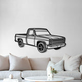 1984 C10 Perspective Metal Car Wall Art - NC1255