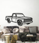 1984 C10 Perspective Metal Car Wall Art - NC1255