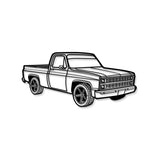 1984 C10 Perspective Metal Car Wall Art - NC1255