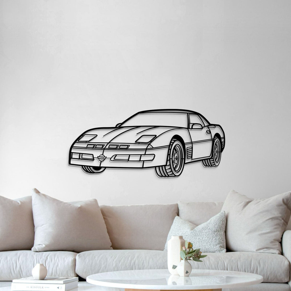 1989 Corvette Callaway Convertible Perspective Metal Car Wall Art - NC1150