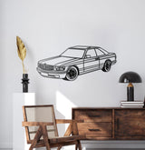 1989 W126 SEC Perspective Metal Car Wall Art - NC1174