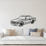 1989 W126 SEC Perspective Metal Car Wall Art - NC1174