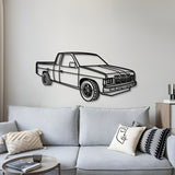 1990 D21 Hardbody Truck Perspective Metal Car Wall Art - NC1179