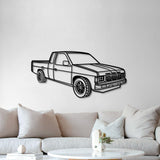 1990 D21 Hardbody Truck Perspective Metal Car Wall Art - NC1179