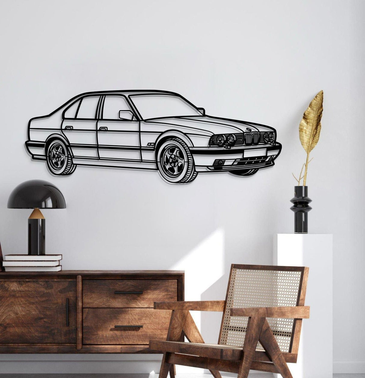 1991 E34 M5 Perspective Metal Car Wall Art - NC1141