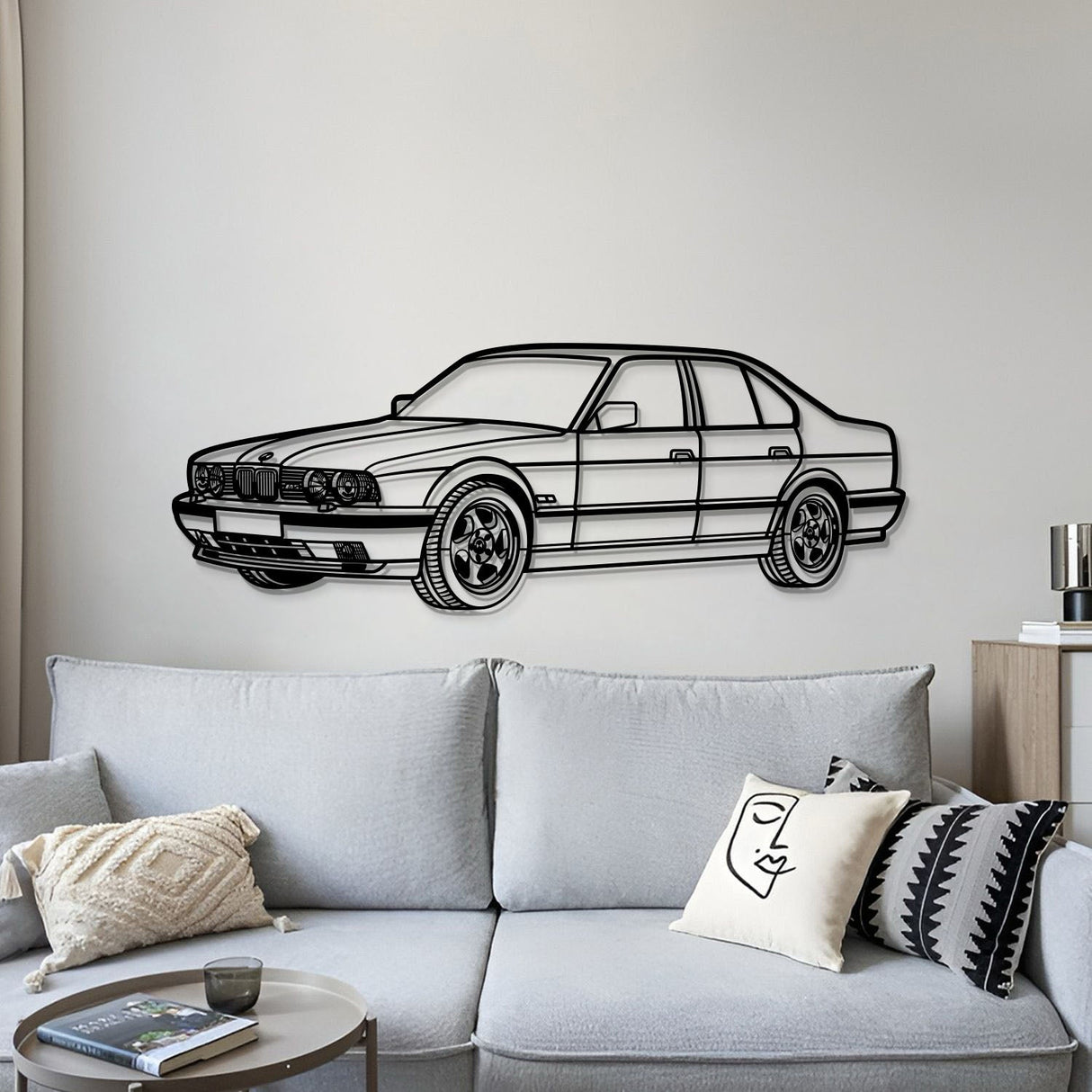 1991 E34 M5 Perspective Metal Car Wall Art - NC1141