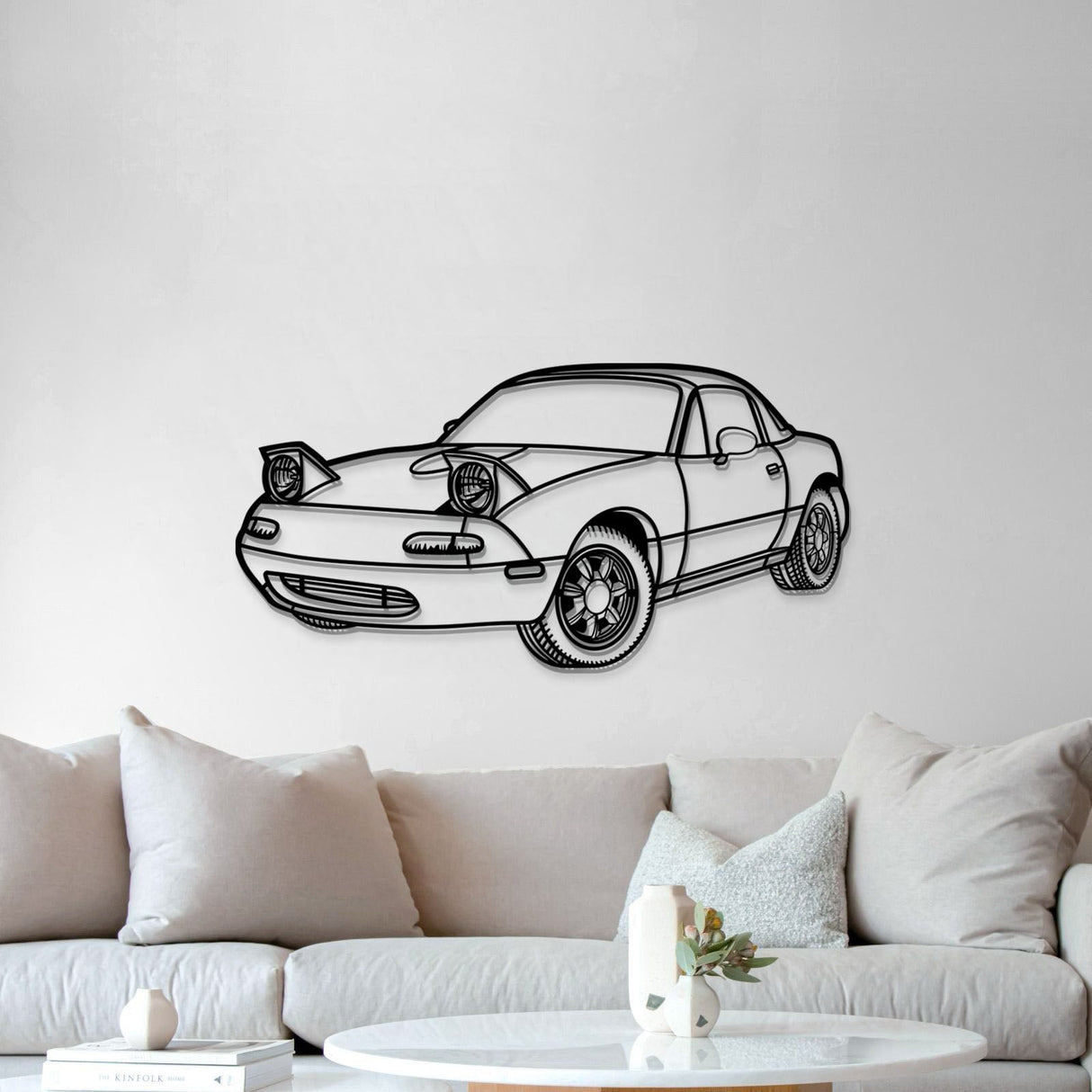 1991 Miata MX-5 Perspective Metal Car Wall Art - NC1169