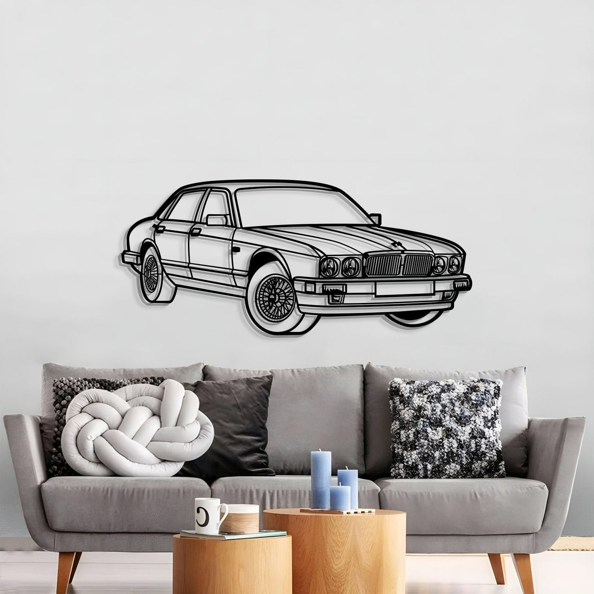 1993 XJ6 Vanden Plas Perspective Metal Car Wall Art - NC1277