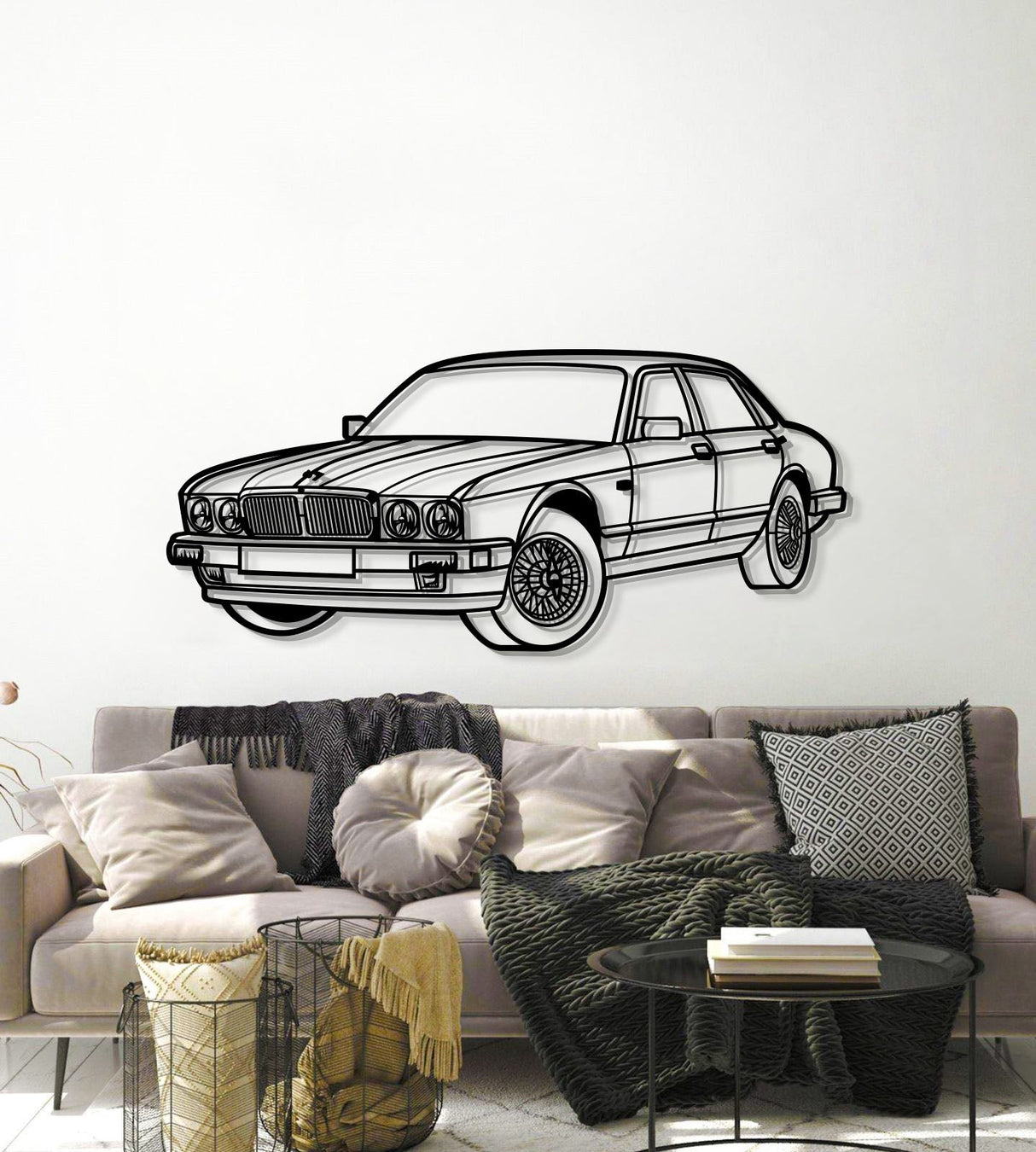 1993 XJ6 Vanden Plas Perspective Metal Car Wall Art - NC1277