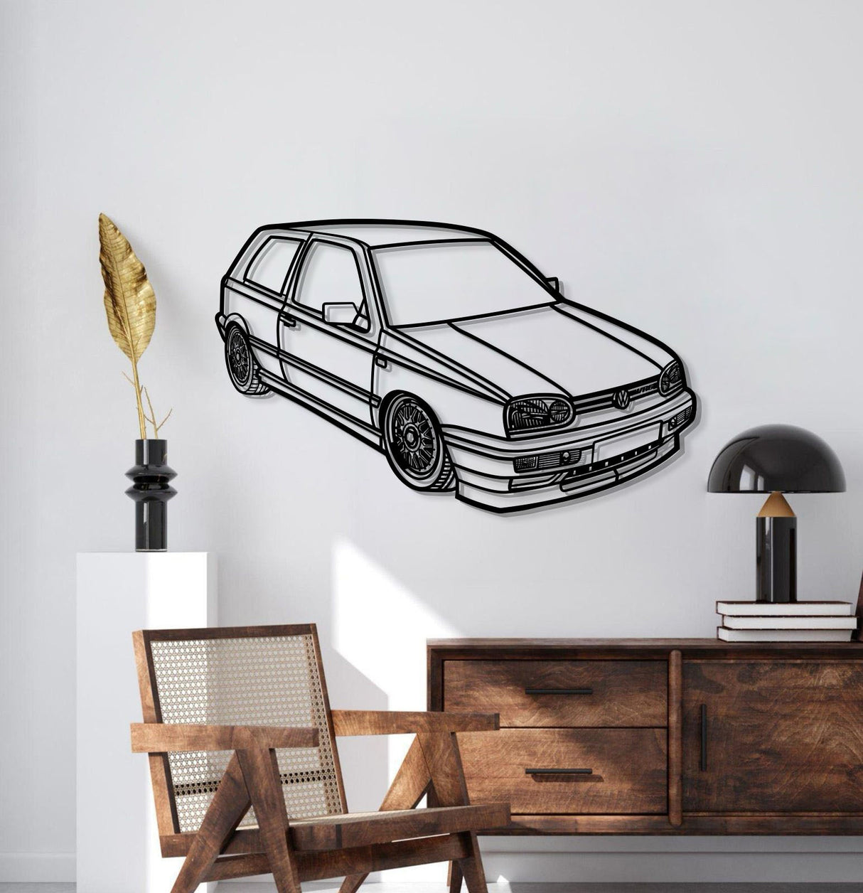 1998 Golf MK3 Perspective Metal Car Wall Art - NC1293