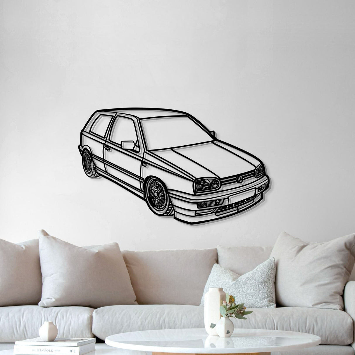 1998 Golf MK3 Perspective Metal Car Wall Art - NC1293