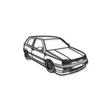 1998 Golf MK3 Perspective Metal Car Wall Art - NC1293