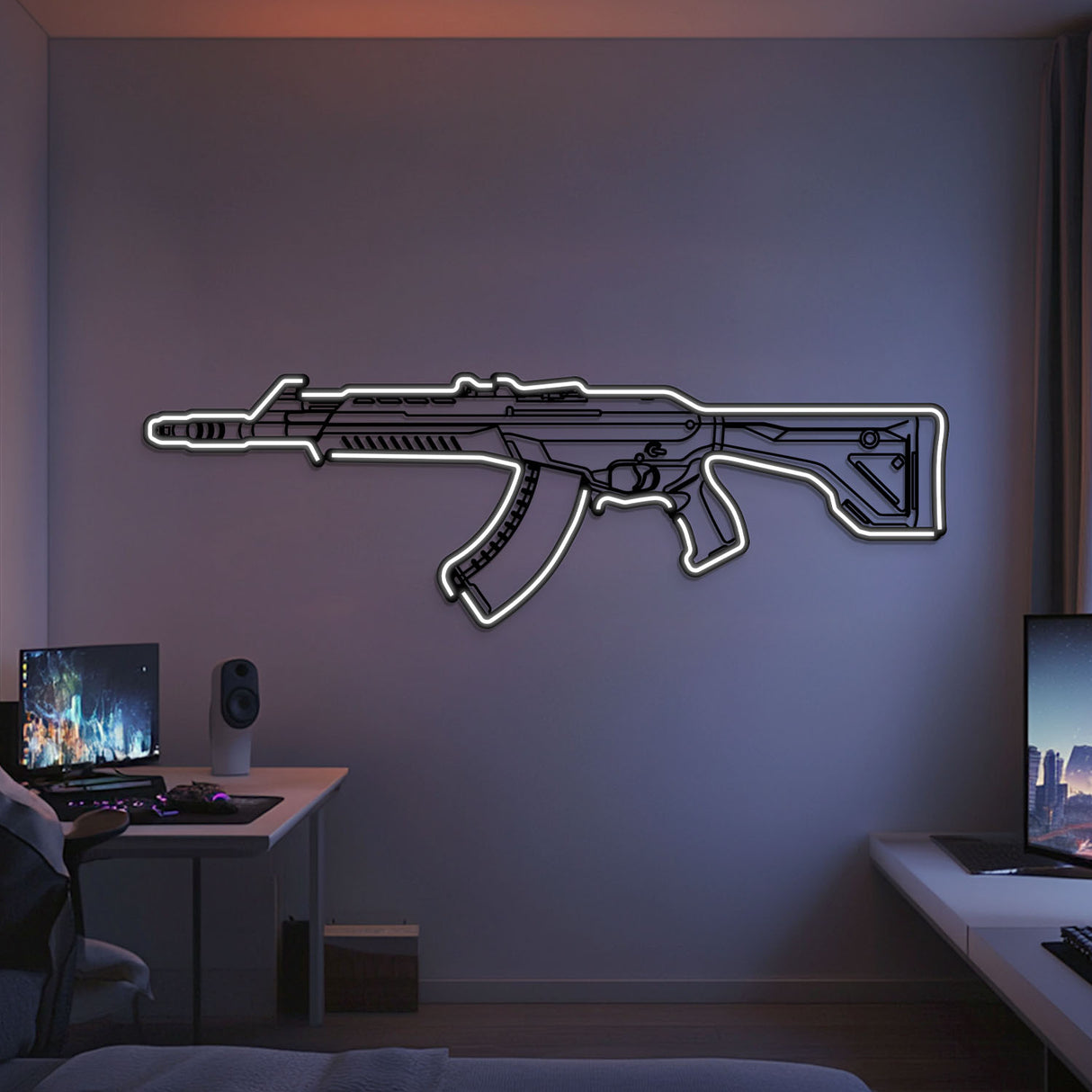 Vandal Metal Neon Weapon Wall Art - NCN0069