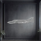 F-4C Phantom Metal Neon Aircraft Wall Art - NCN0033