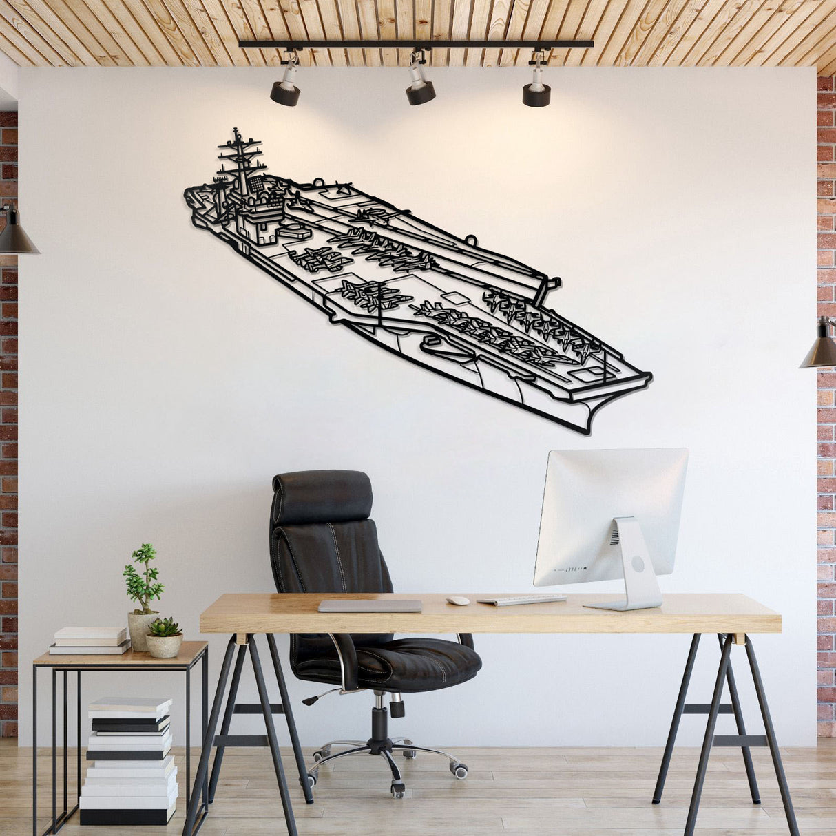 USS Nimitz (CVN-68) Metal Aircraft Carrier Wall Art - NCP0675