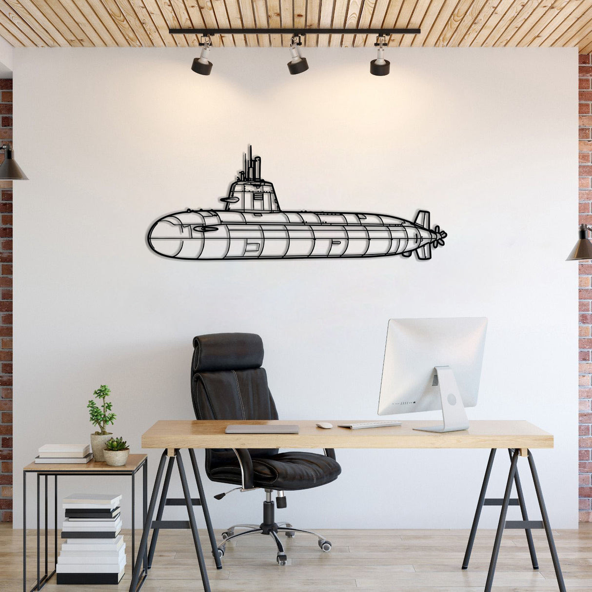Type 216 Metal Submarine Wall Art - NCP0664