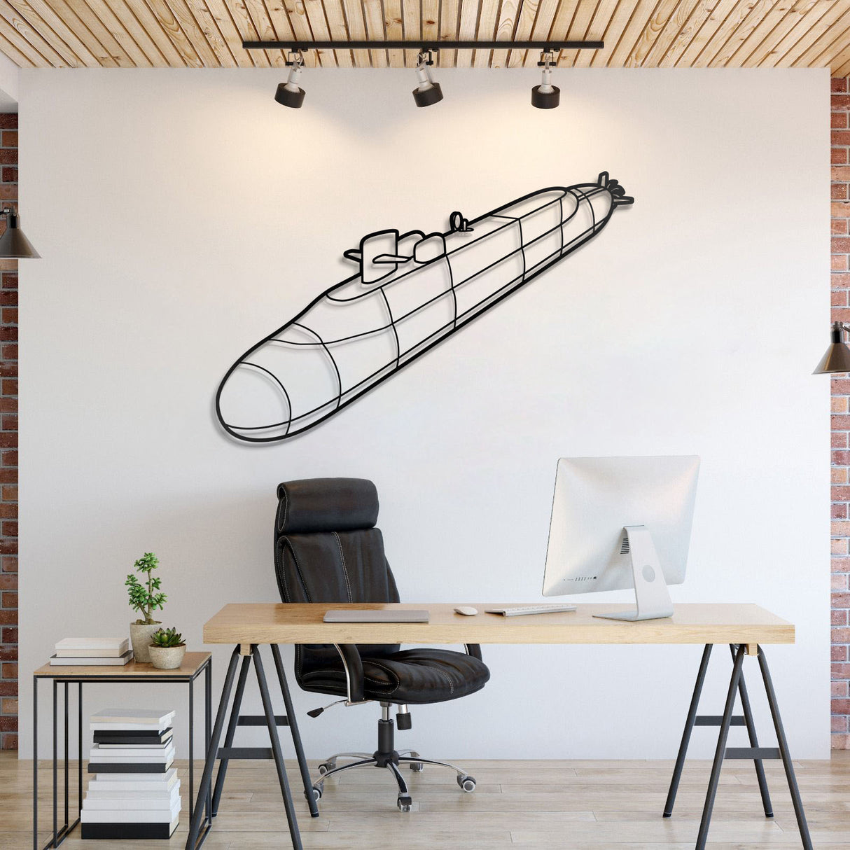 Ohio Class Metal Submarine Wall Art - NCP0644