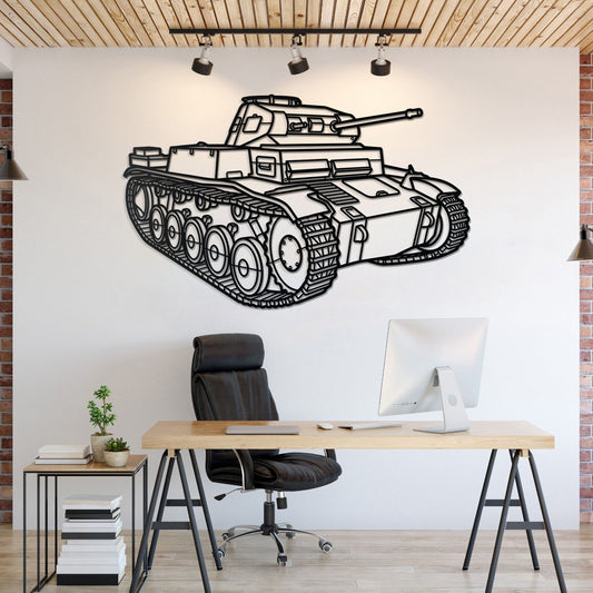 Panzerkampfwagen II Metal Tank Wall Art - NCP0660