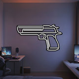 Desert Eagle Metal Neon Weapon Wall Art - NCN0066