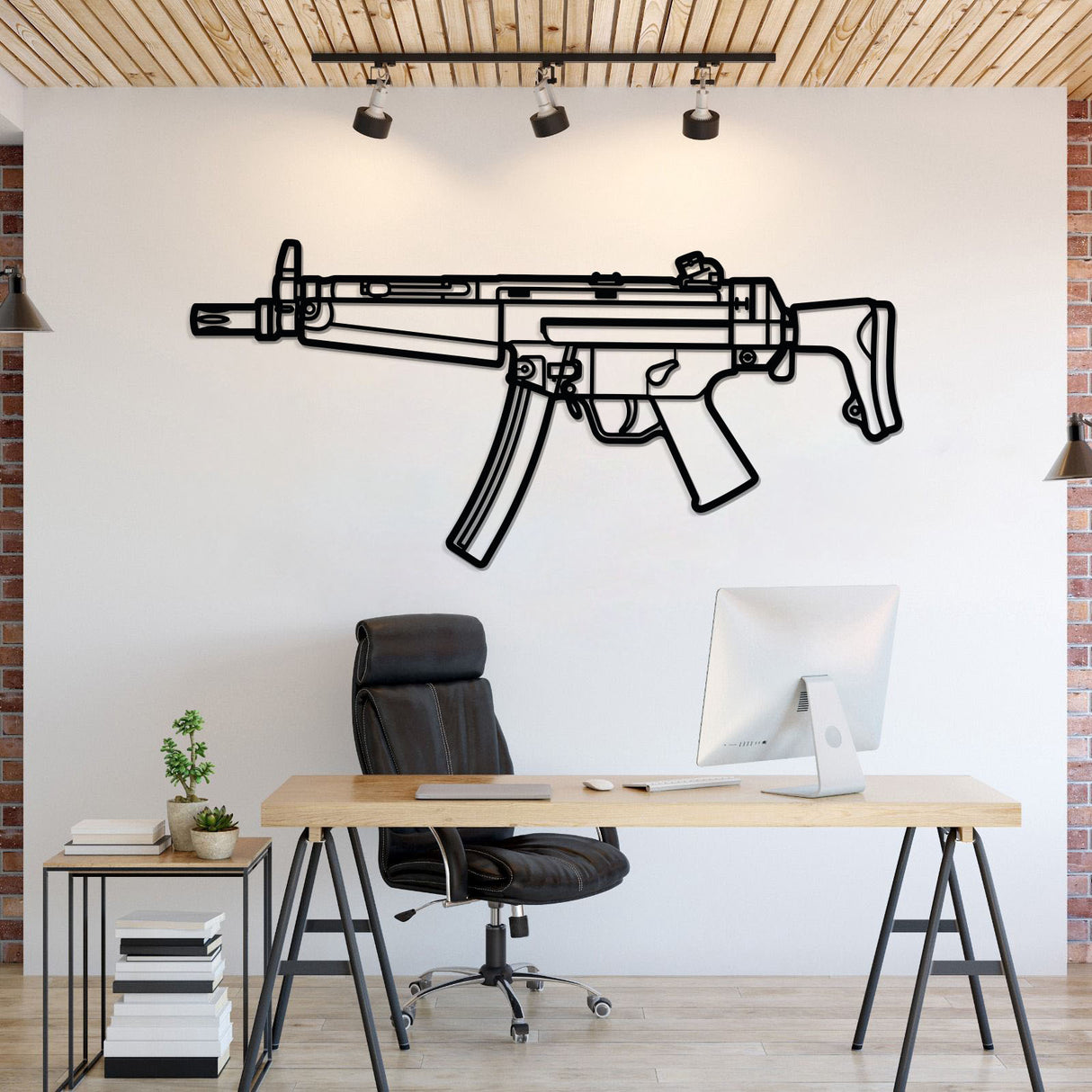 MP5 Metal Weapon Wall Art - NCP0686