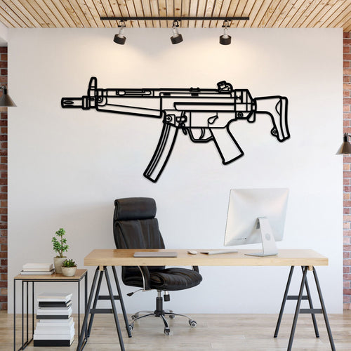 MP5 Metal Weapon Wall Art - NCP0686