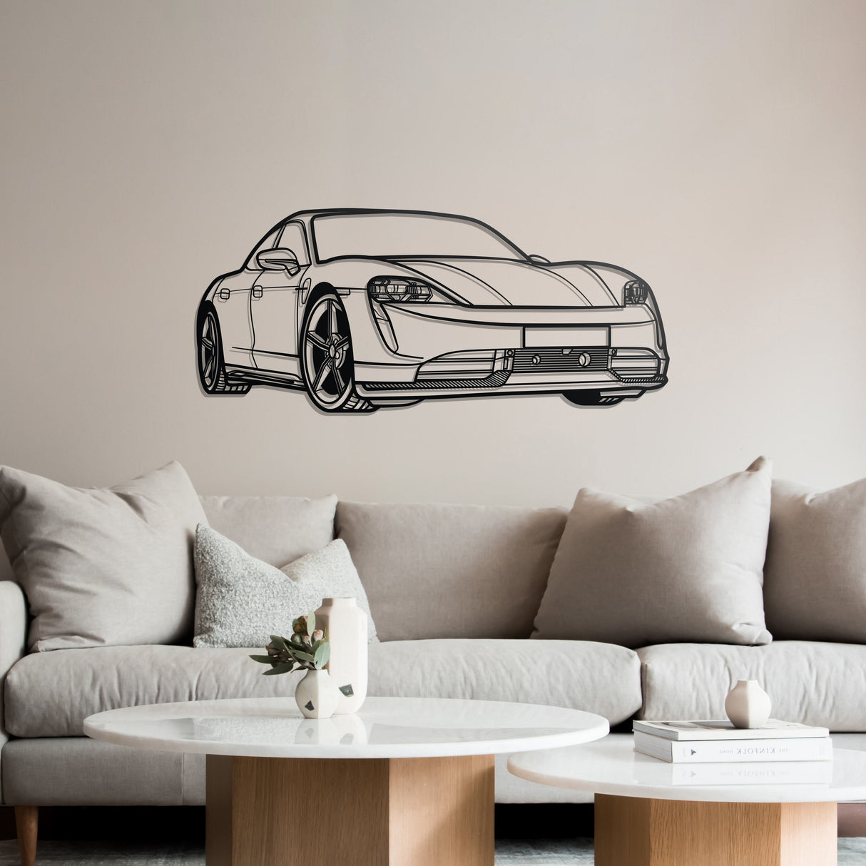 Taycan Perspective Metal Car Wall Art - NC1133