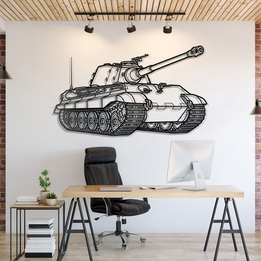 Tiger II Metal Tank Wall Art - NCP0627