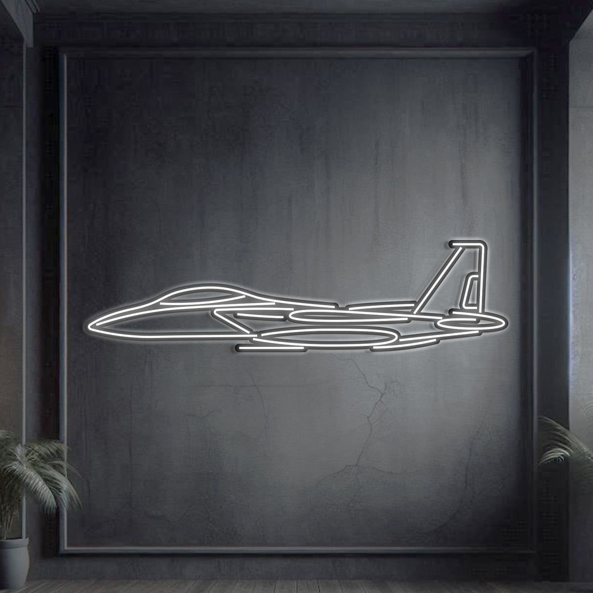 F-15 Strike Eagle Metal Neon Aircraft Wall Art - NCN0037