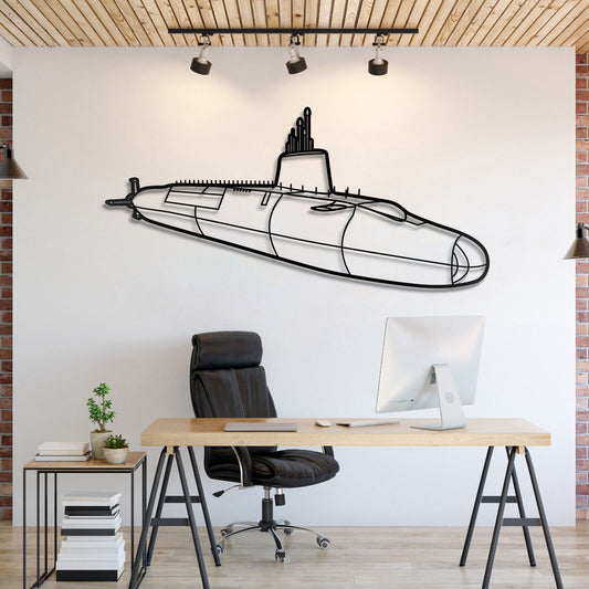 HMS Vanguard Metal Submarine Wall Art - NCP0651