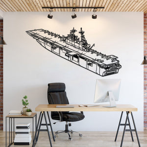 USS America (LHA-6) Metal Aircraft Carrier Wall Art - NCP0674