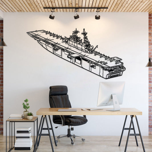 USS America (LHA-6) Metal Aircraft Carrier Wall Art - NCP0674