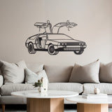 Delorean Perspective Metal Car Wall Art - NC1218