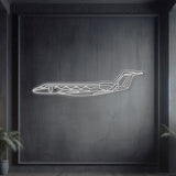 G650 Metal Neon Aircraft Wall Art - NCN0047