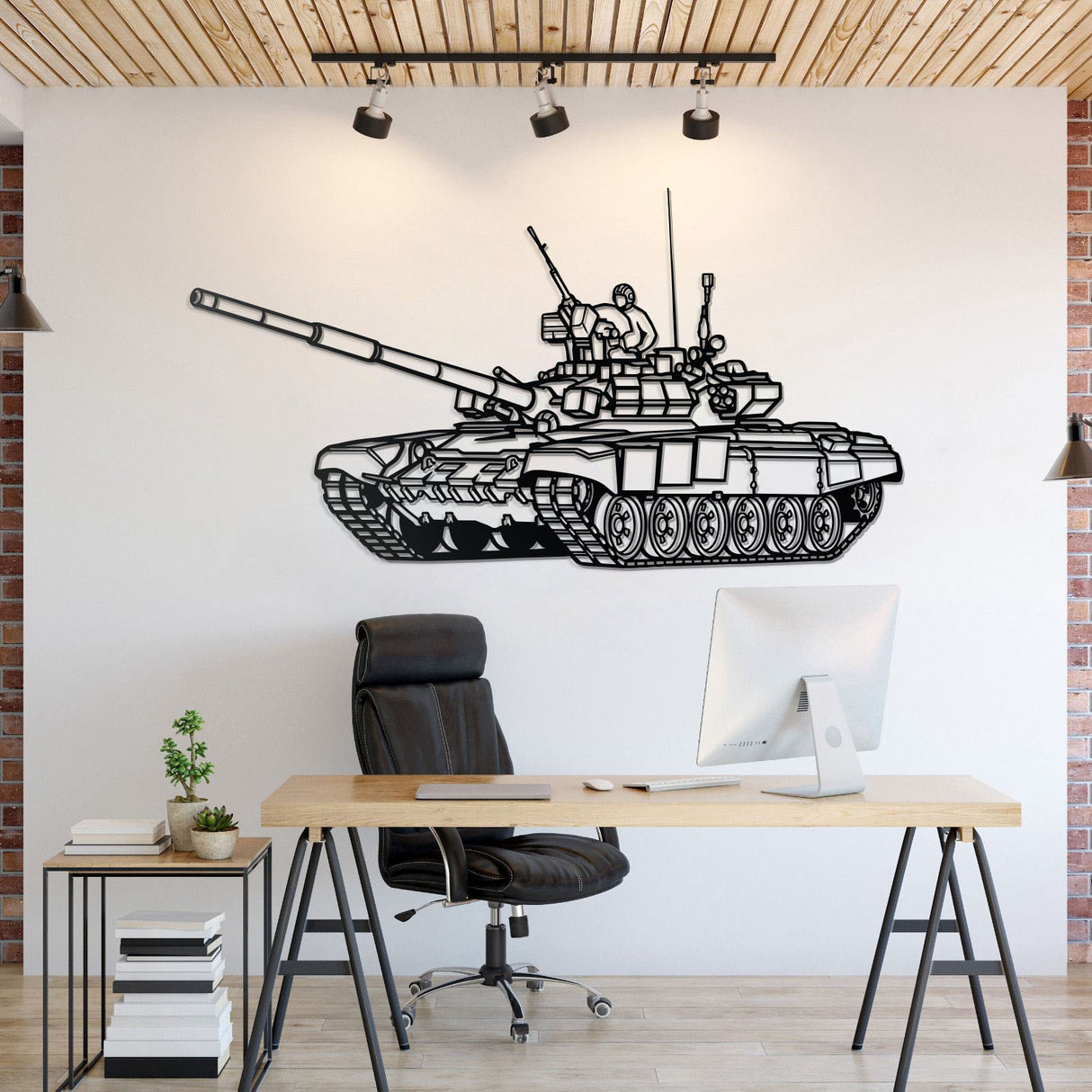 T-90 Metal Tank Wall Art - NCP0658