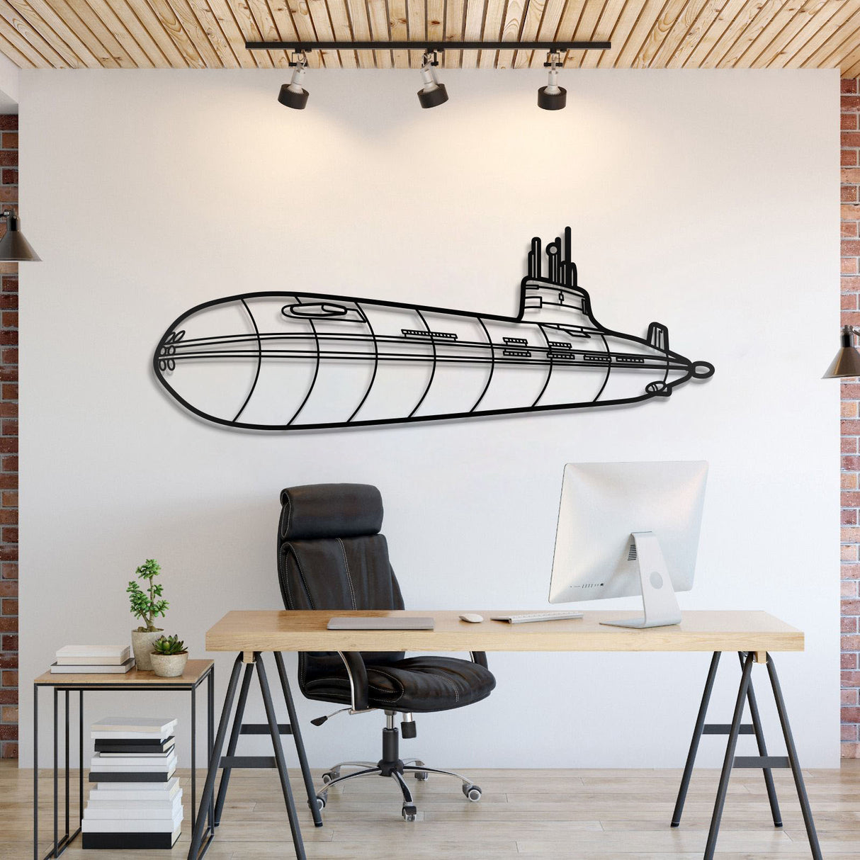 Typhoon Class Metal Submarine Wall Art - NCP0652