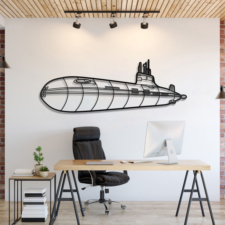 Typhoon Class Metal Submarine Wall Art - NCP0652