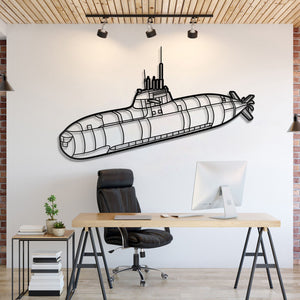 Type 212 Metal Submarine Wall Art - NCP0649