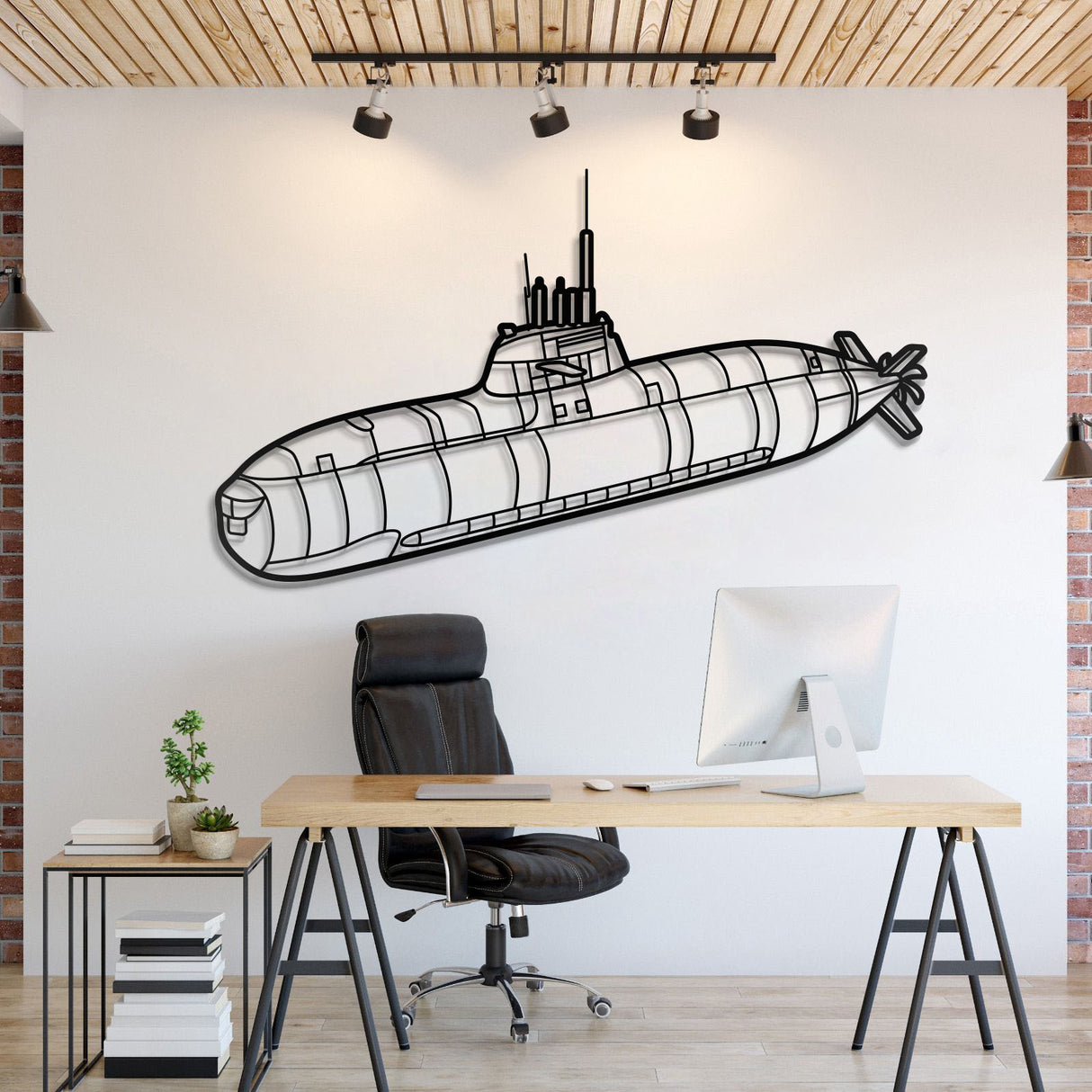 Type 212 Metal Submarine Wall Art - NCP0649