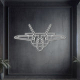 F-22 Raptor Angle Metal Neon Aircraft Wall Art - NCN0039