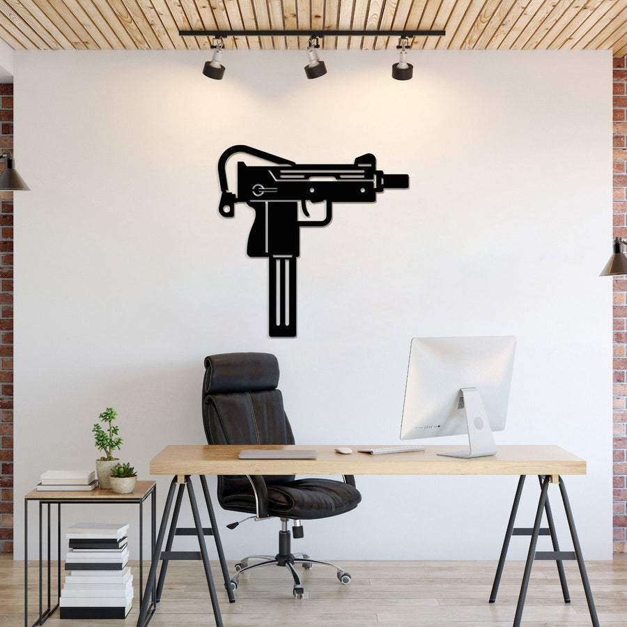 Uzi Metal Weapon Wall Art - NCP0684
