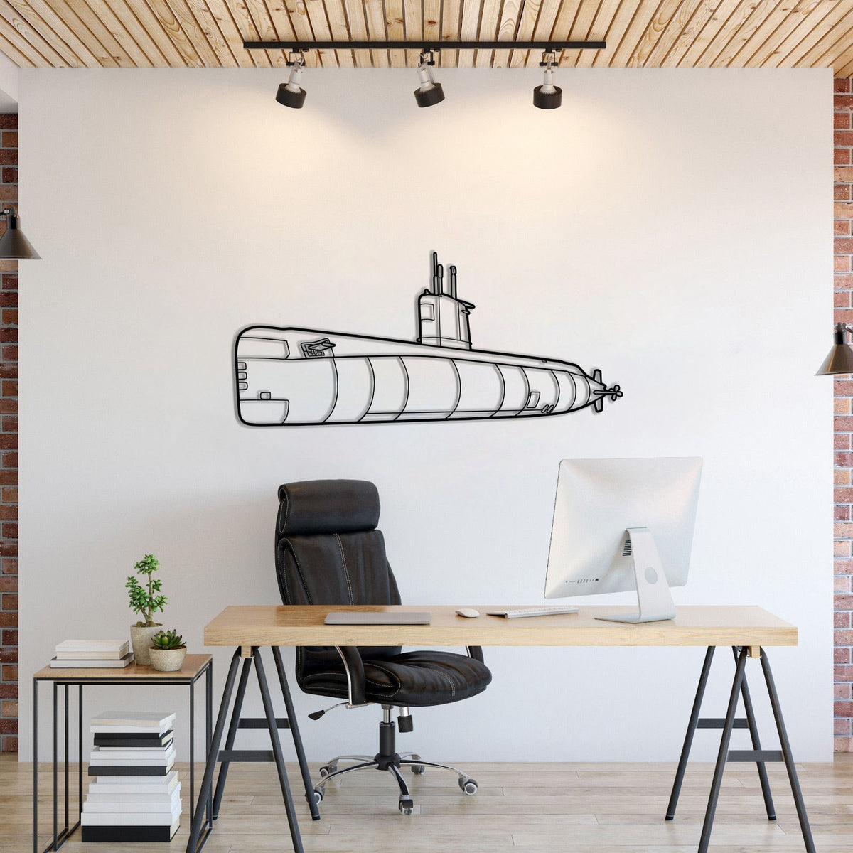 Skate Class Metal Submarine Wall Art - NCP0669