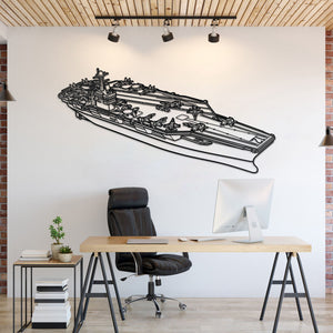 USS Gerald R. Ford Metal Aircraft Carrier Wall Art - NCP0672